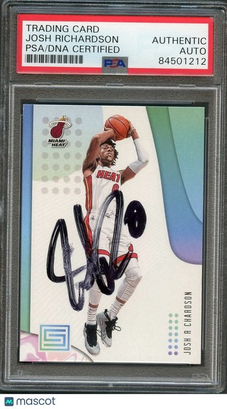 2018-19 Panini Status #21 Josh Richardson Signed Card AUTO PSA Slabbed Heat