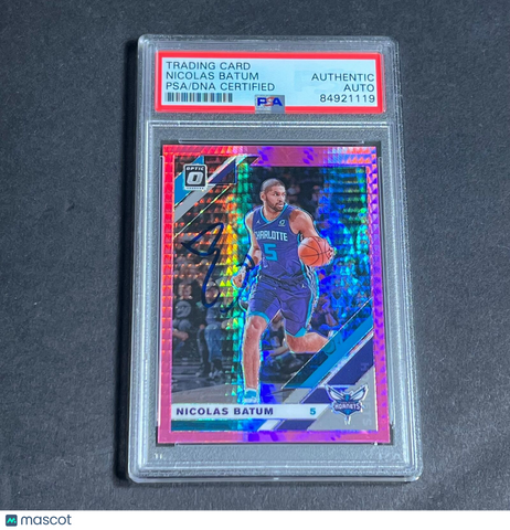 2019-20 Panini Donruss Optic #24 Nicolas Batum Signed Card Auto PSA Slabbed Hornets