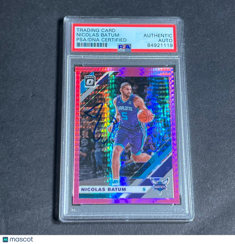 2019-20 Panini Donruss Optic #24 Nicolas Batum Signed Card Auto PSA Slabbed Hornets