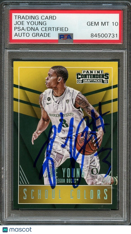 2015 Panini Contenders #21 Joe Young Signed Card AUTO 10 PSA Slabbed Oregon