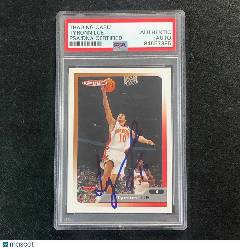 2005-06 Topps Total #112 Tyronn Lue Signed Card AUTO PSA Slabbed Hawks