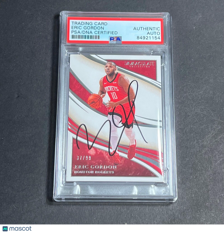 2019-20 Panini Immaculate Collection #63 Eric Gordon Signed Card AUTO PSA Slabbe