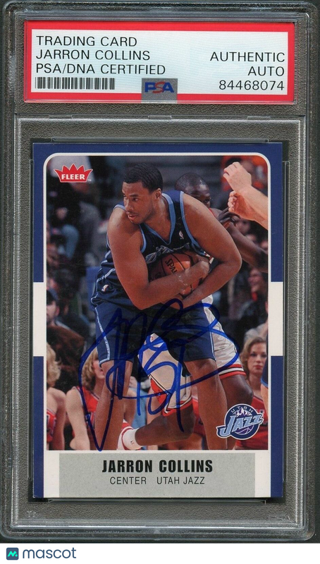 2007-08 Fleer #179 Jarron Collins Signed Card AUTO PSA Slabbed Jazz