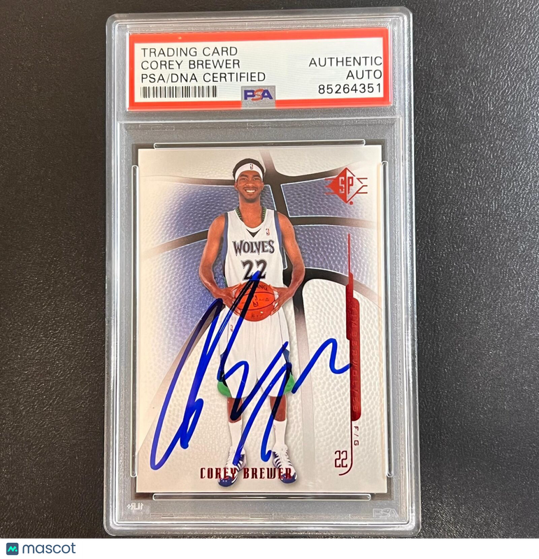 2008-09 Upper Deck SP #22 Corey Brewer Signed Card AUTO PSA Slabbed Timberwolves
