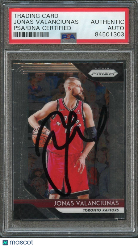 2018-19 Panini Prizm Black #93 Jonas Valanciunas Signed Card AUTO PSA Slabbed To