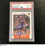 2015-16 NBA Hoops #256 P.J. Tucker Signed Card AUTO PSA Slabbed Suns