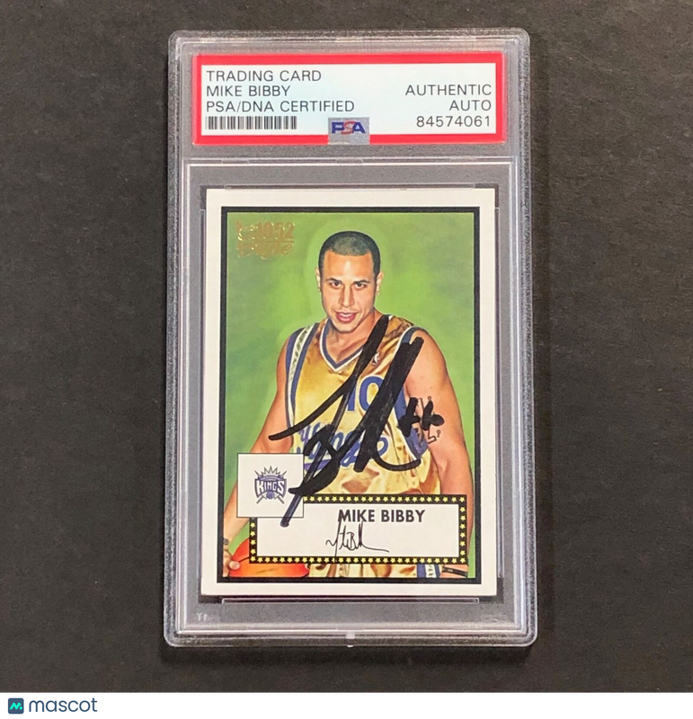 2005-06 Topps 1952 Style #92 Mike Bibby Signed Card AUTO PSA Slabbed Kings