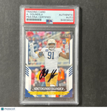 2021 Panini Score #395 Adetokunbo Ogundeji Signed card Auto PSA/DNA Notre Dame F