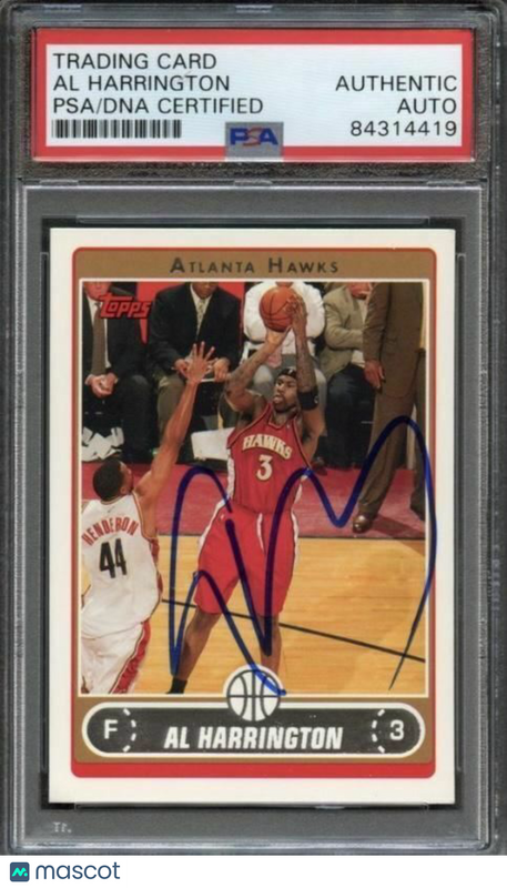 2006-07 Topps #6 Al Harrington Signed Card AUTO PSA Slabbed