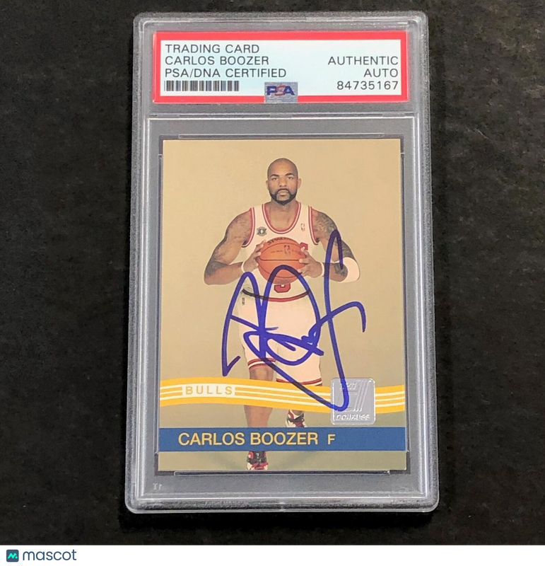 2010 Panini #44 Carlos Boozer Signed Card AUTO PSA/DNA Slabbed Bulls