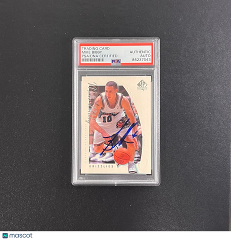 1999-00 Upper Deck #85 Mike Bibby Signed Card AUTO PSA Slabbed Grizzlies