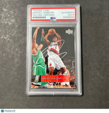 2006-07 Upper Deck #163 Martell Webster Signed Card AUTO PSA Slabbed Trail Blaze