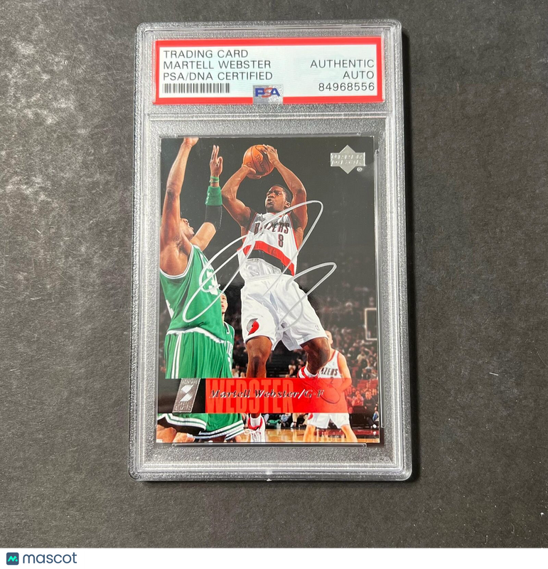 2006-07 Upper Deck #163 Martell Webster Signed Card AUTO PSA Slabbed Trail Blaze