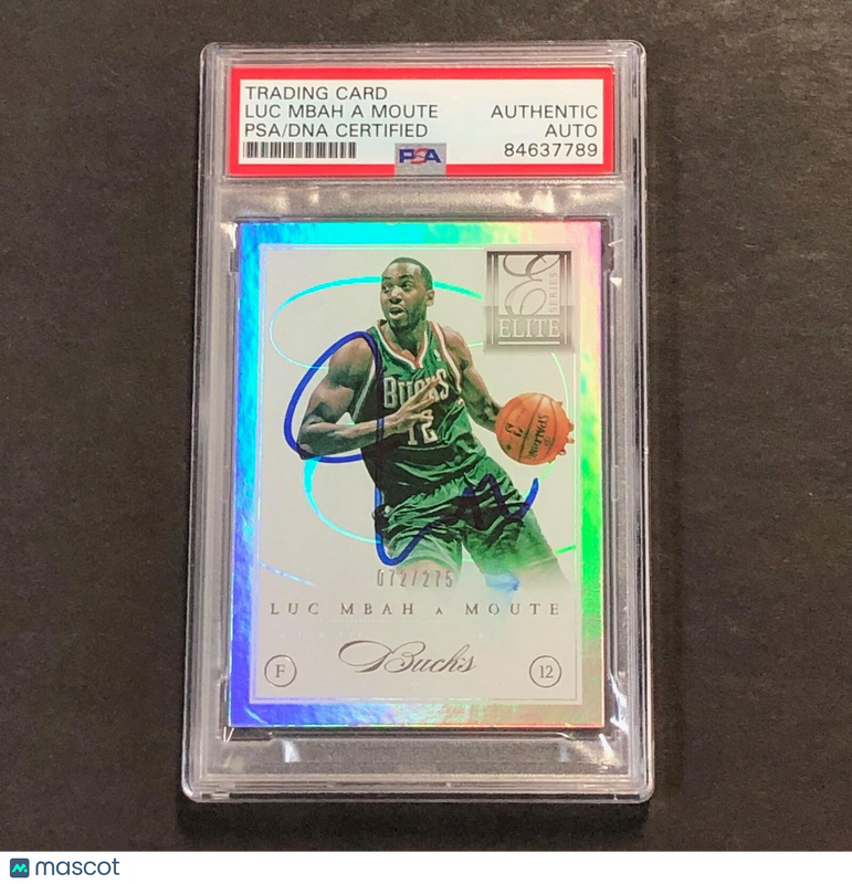 2012-13 PANINI Elite #92 Luc Mbah a Moute Signed Card AUTO PSA Slabbed Bucks