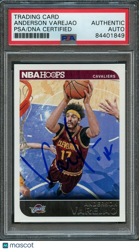 2014-15 NBA Hoops #161 Anderson Varejao Signed Card AUTO PSA Slabbed Cavaliers