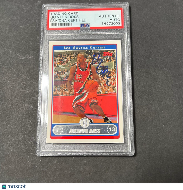 2006-07 Topps Basketball #144 Quinton Ross Signed Card AUTO PSA Slabbed Clippers