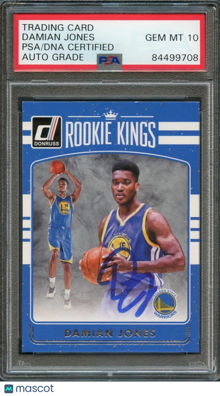 2016-17 Donruss Rookie Kings #25 Damian Jones Signed Card AUTO 10 PSA/DNA Slabbe