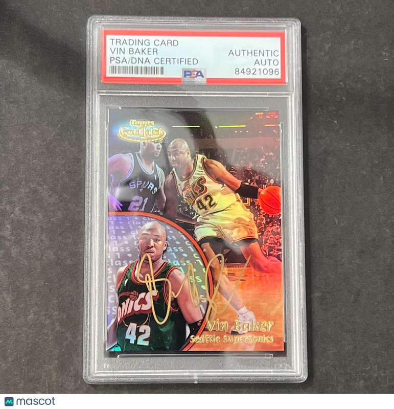 2000-01 Topps #57 Vin Baker Signed Card AUTO PSA/DNA Slabbed Supersonics