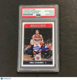 2017-18 NBA Hoops #92 Tomas Satoransky Signed Card AUTO PSA Slabbed Wizards