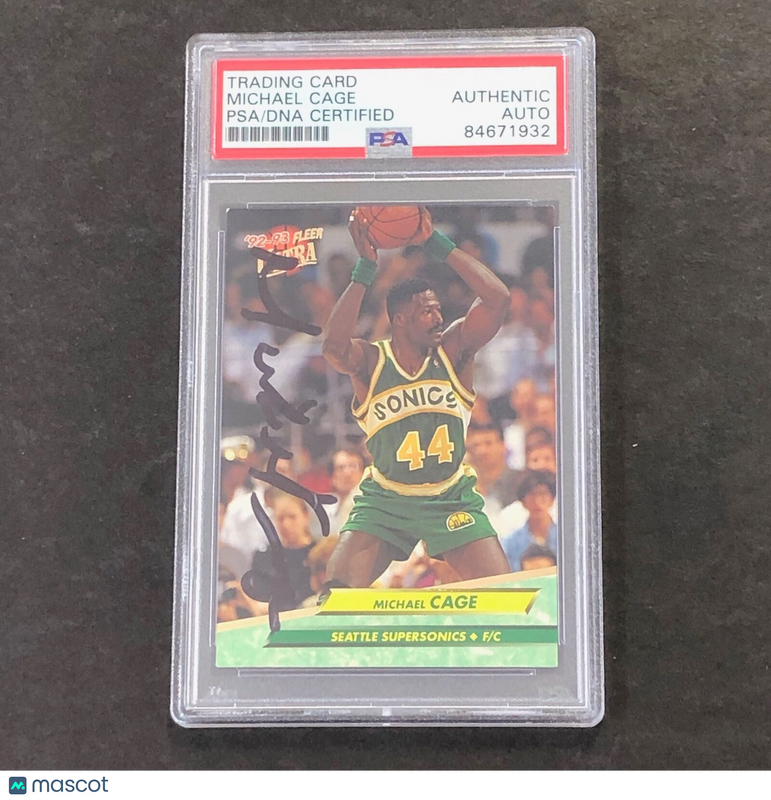 1992-93 Fleer Ultra #170 Michael Cage Signed Card AUTO PSA Slabbed Sonics