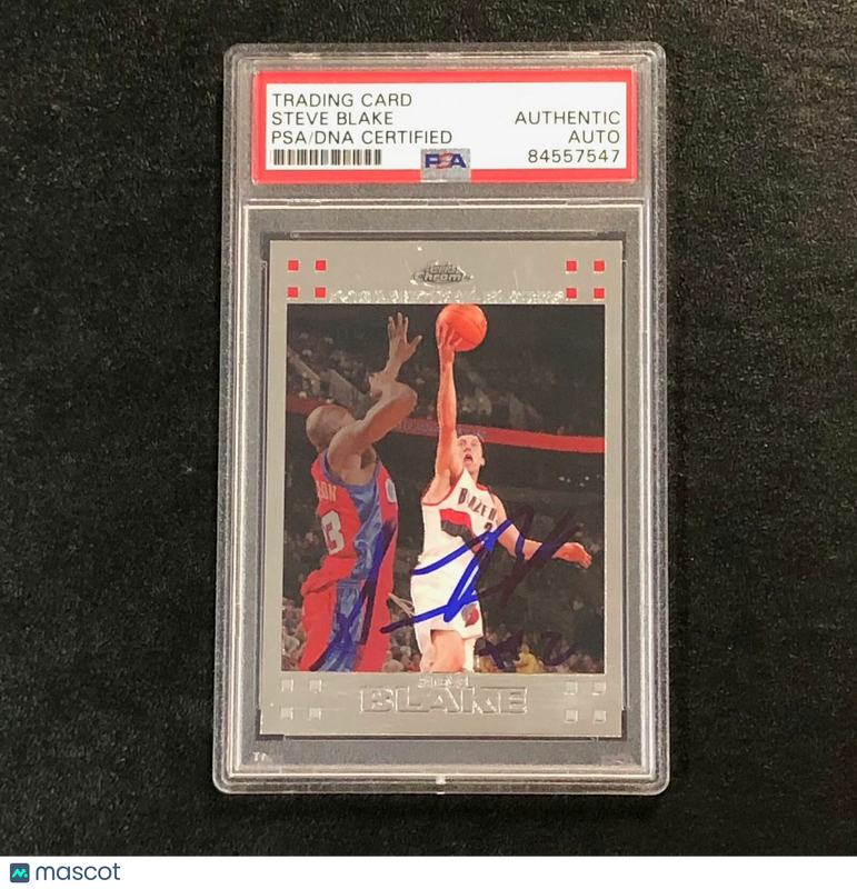 2007-08 Topps Chrome Basketball #102 Steve Blake Signed Card AUTO PSA Slabbed Tr