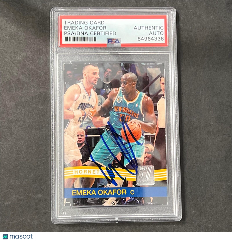 2010 Panini #101 Emeka Okafor Signed Card AUTO PSA Slabbed Hornets