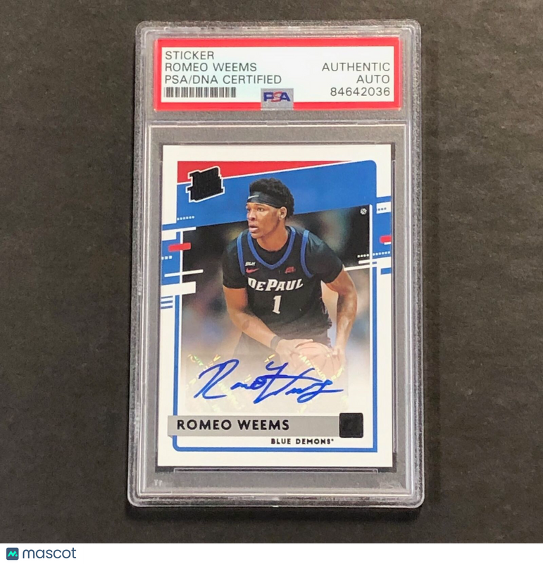 2021-22 Panini Chronicles Draft Picks #RR-RWE Romeo Weems Signed Card AUTO PSA s