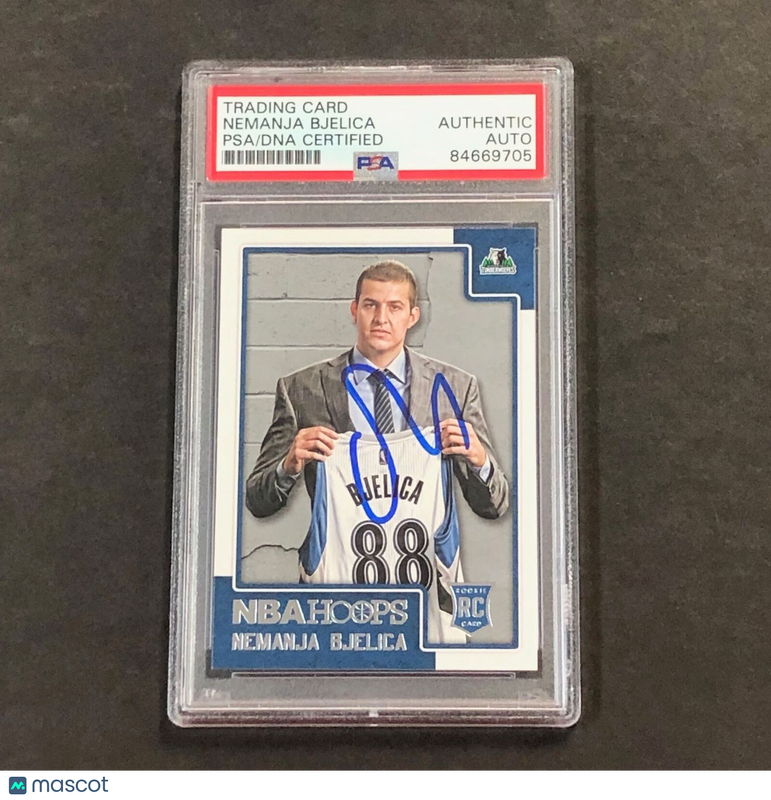 2015-16 NBA Hoops #284 Nemanja Bjelica Signed Card AUTO PSA/DNA Slabbed RC Timbe