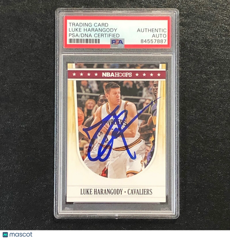 2011-12 NBA Hoops #32 Luke Harangody Signed Card AUTO PSA Slabbed Cavaliers