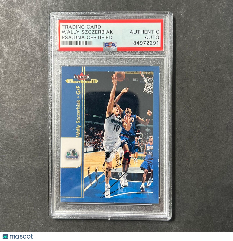 2001 Fleer #99 Wally Szczerbiak Signed Card AUTO PSA Slabbed Minnesota Timberwol