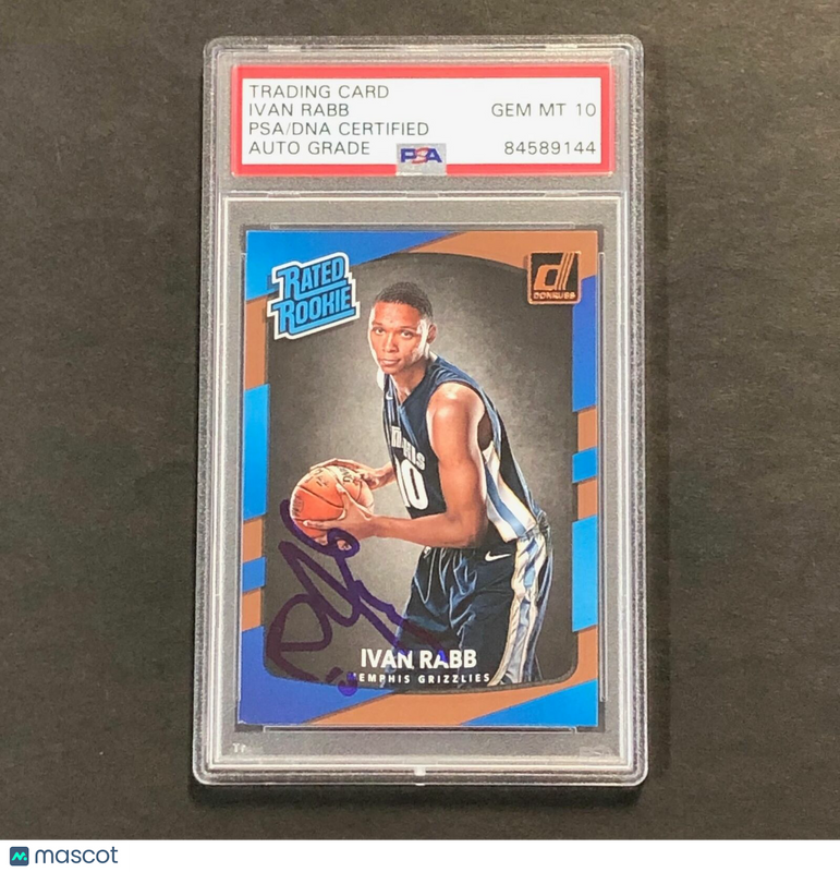 2017-18 Donruss Rated Rookie #156 Ivan Rabb Signed Card AUTO 10 PSA Slabbed RC G