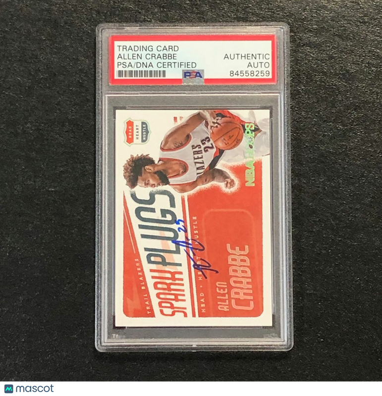 2016-17 NBA Hoops Spark Plugs #14 Allen Crabbe Signed Card AUTO PSA Slabbed Trai