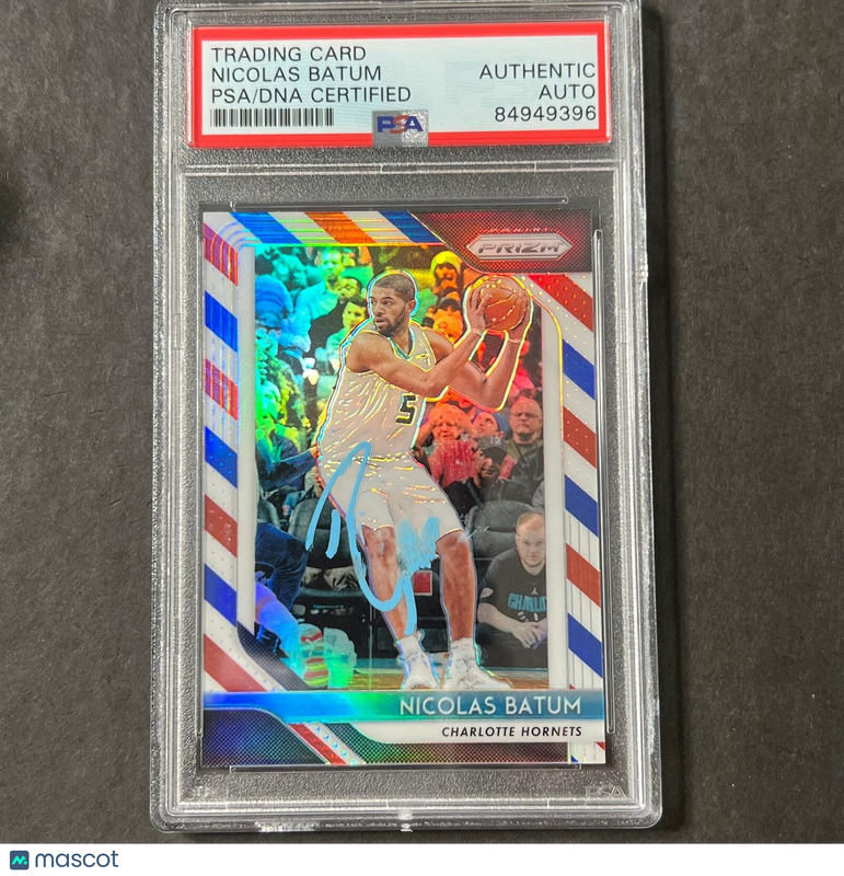 2018-19 Panini Prizm #20 Nicolas Batum Signed Card Auto PSA Slabbed Hornets