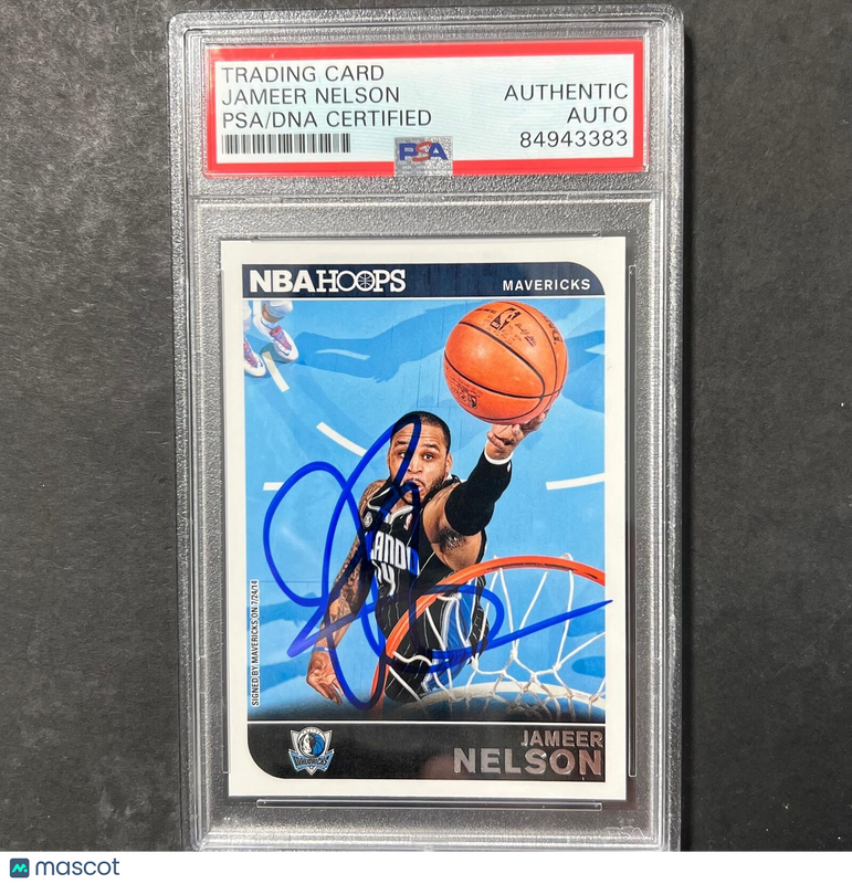 2013-14 Panini Hoops #159 Jameer Nelson Signed Card AUTO PSA Slabbed Mavericks