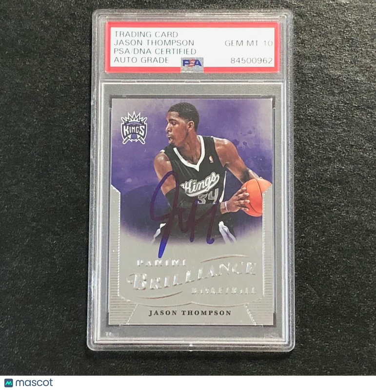 2012-13 Panini Brilliance #174 Jason Thompson Signed Card AUTO 10 PSA Slabbed Ki