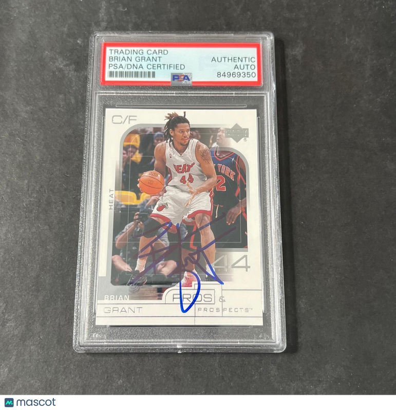2001 Upper Deck Pros and Prospects #44 Brian Grant Signed Card AUTO PSA Slabbed