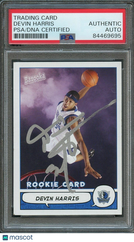 2004-05 Topps Bazooka #191 Devin Harris Signed Card AUTO PSA Slabbed RC
