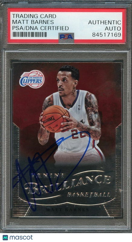 2012-13 Panini Brilliance #92 Matt Barnes Signed Card AUTO PSA Slabbed Clippers