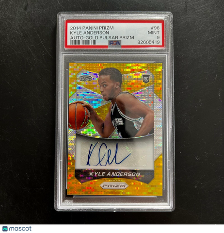 2014-15 Panini Mosaic #96 Kyle Anderson Signed Card Auto PSA Slabbed Spurs
