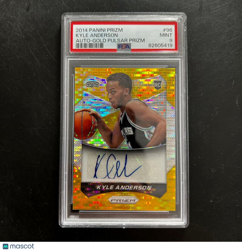 2014-15 Panini Mosaic #96 Kyle Anderson Signed Card Auto PSA Slabbed Spurs