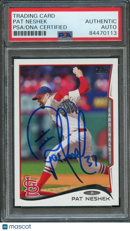 2014 Topps Update #US-43 Pat Neshek Signed Card PSA Slabbed Auto Cardinals