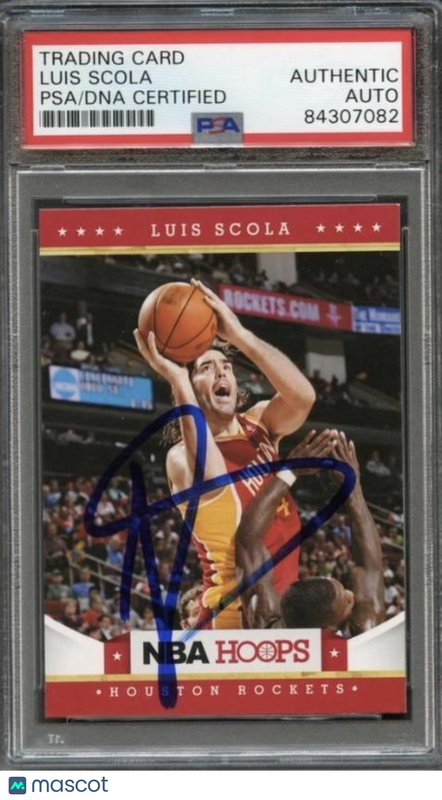 2011-2012 NBA Hoops #47 Luis Scola Signed Card AUTO PSA/DNA Slabbed