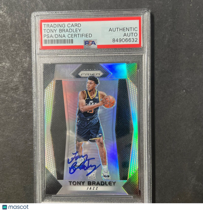 2017-18 Panini Prizim #118 Tony Bradley Signed Card AUTO PSA Slabbed RC Jazz