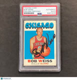 1971 Topps #128 Bob Weiss Signed Card PSA Slabbed Bulls