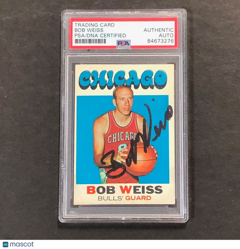 1971 Topps #128 Bob Weiss Signed Card PSA Slabbed Bulls