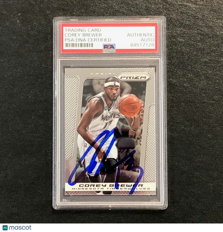 2013-14 Panini Prizm #192 Corey Brewer Signed Card AUTO PSA Slabbed Timberwolves