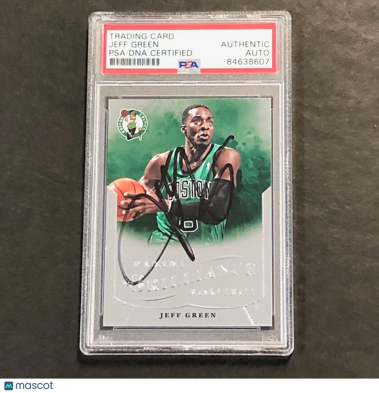 2012-13 Panini Brilliance #13 Jeff Green Signed Card AUTO PSA/DNA Slabbed Celtic