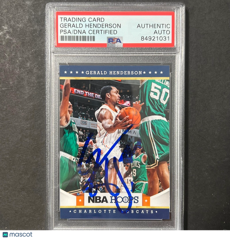 2012 Panini #218 Gerald Henderson Signed AUTO PSA Slabbed Bobcats