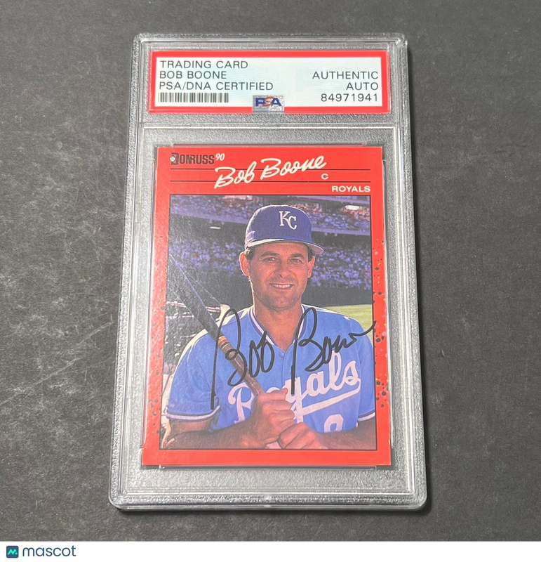 1990 Donruss #226 Bob Boone Signed Card Auto PSA Slabbed Royals