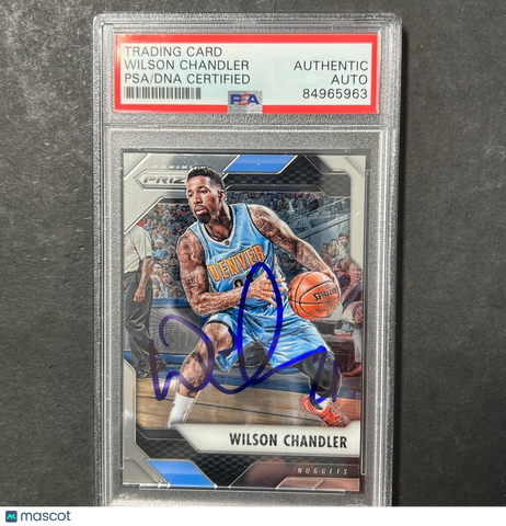 2016-17 Panini Prizm #176 Wilson Chandler Signed AUTO PSA Slabbed Nuggets